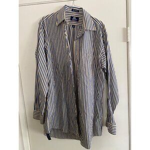 Stafford Country Collection, extra tall, Dress Shirt Mens 16.5” 36 Yellow Blue